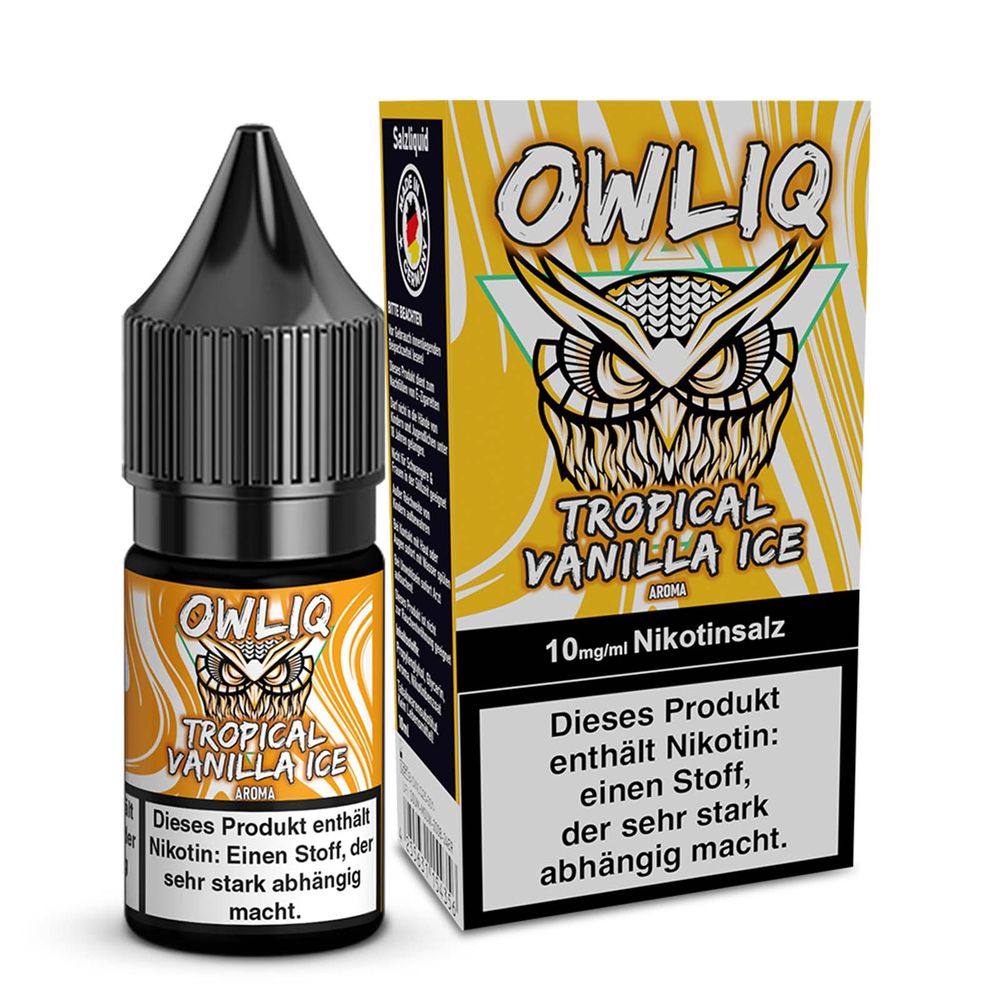 10x OWLIQ Nikotinsalz Liquid - Tropical Vanilla Ice - 10ml