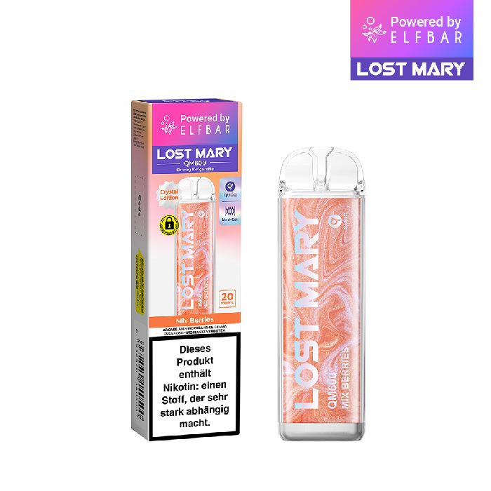 10+2 Aktion ELFBAR LOST MARY QM600 - Mix Berries 20mg Nikotin