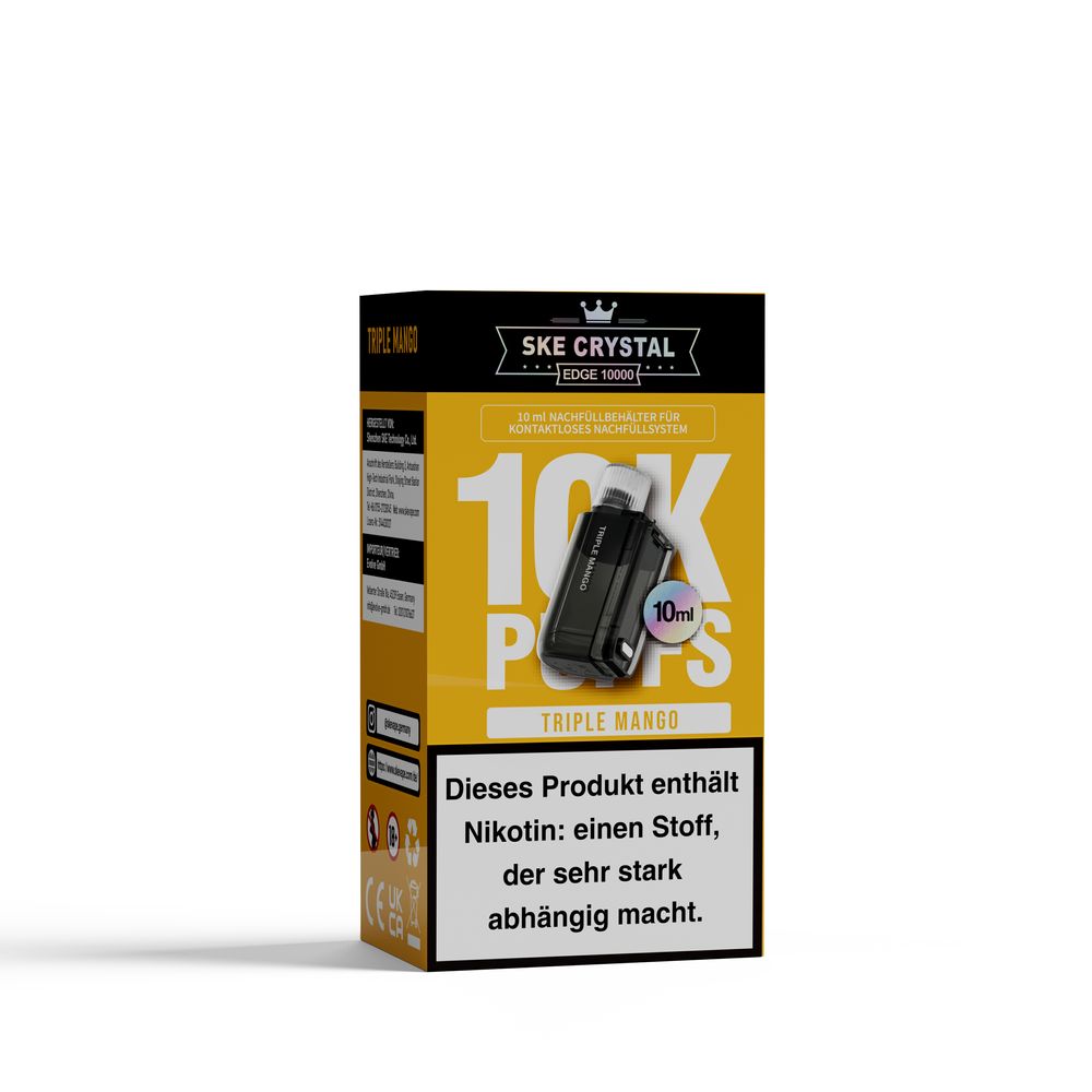 10x SKE Crystal Edge 10K Triple Mango - 10ml Pod