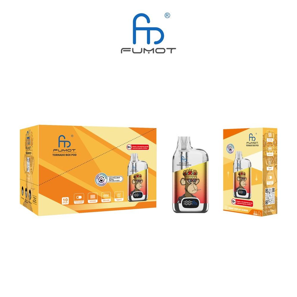5x Fumot Tornado Box Pod Kit - Farbe: Yellow Red