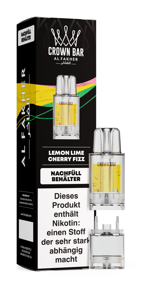 5x Al Fakher 12K PRO MAX Pod - Lemon Lime Cherry Fizz - 20mg Nikotingehalt
