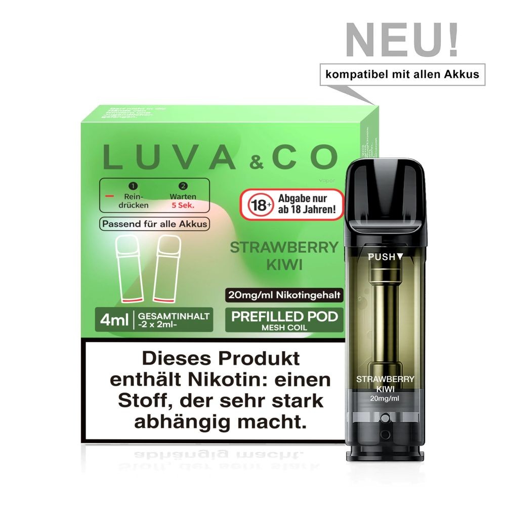 10x Luva & Co Pods - Strawberry Kiwi 20mg Nikotin 2er Pack