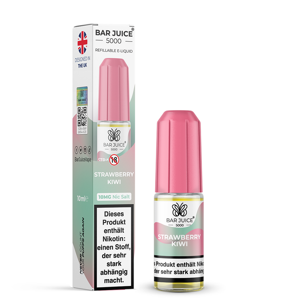 10x Bar Juice 5000 Strawberry Kiwi Nikotinsalz Liquid 10 ml