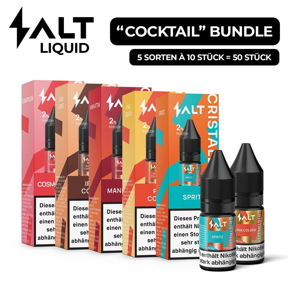 50x Salt Cristallite Liquid 10ml - Cocktail Bundle