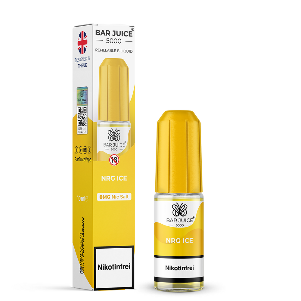 10x Bar Juice 5000 NRG Ice Nikotinsalz Liquid 10 ml