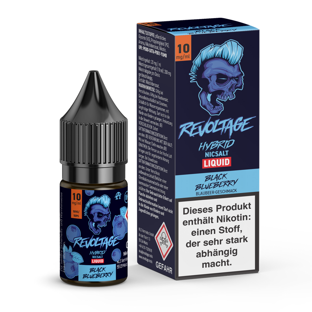 15x Revoltage - Black Blueberry - 10ml Nikotinsalz Liquid