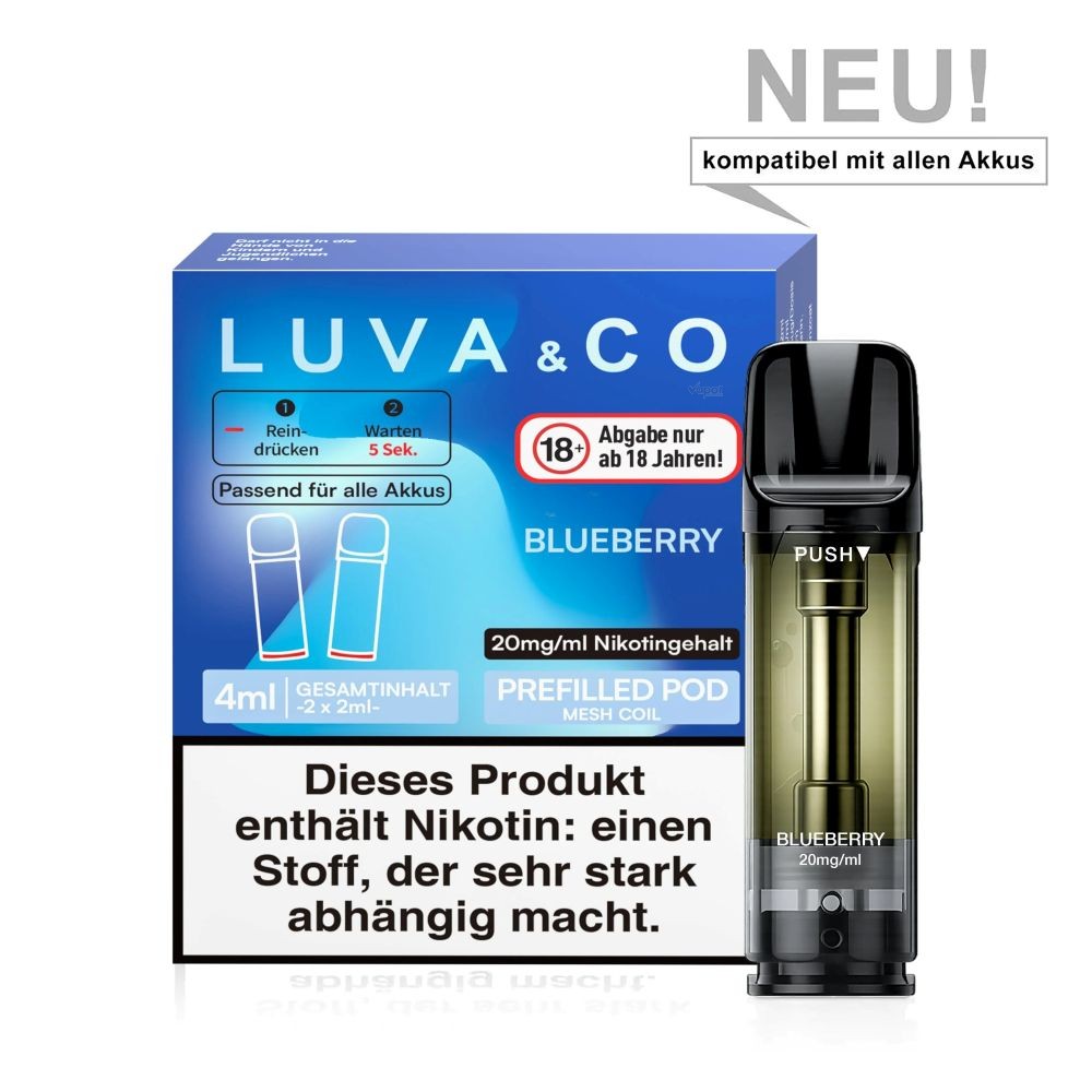 10x Luva & Co Pods - Blueberry 20mg Nikotin 2er Pack