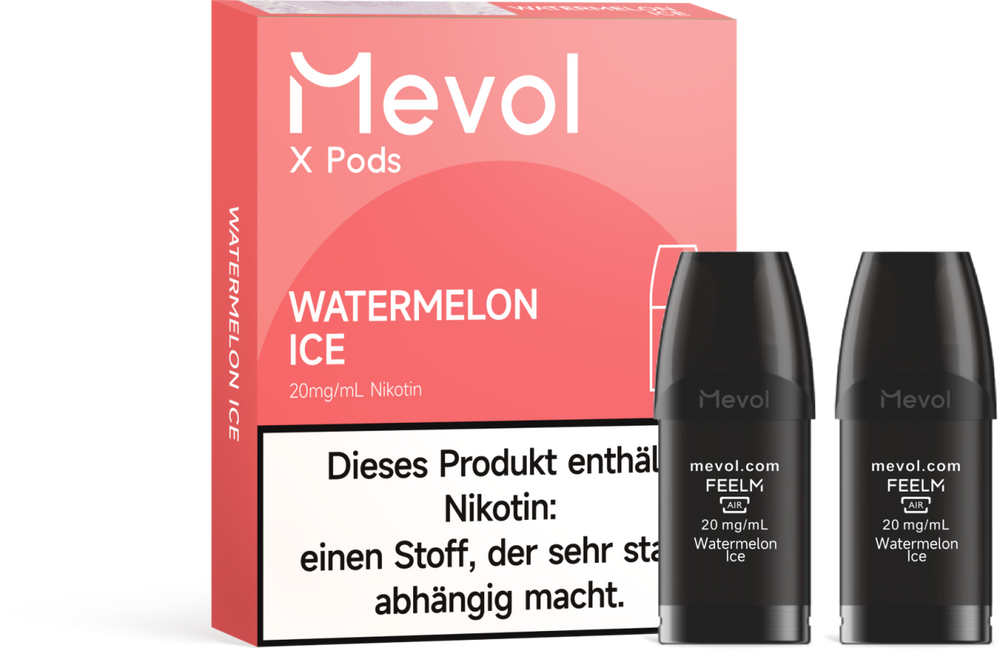10x Mevol X Pro - Watermelon Ice - 20mg Nikotingehalt
