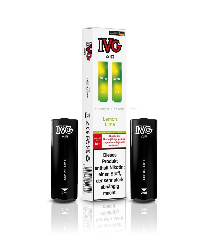 10x IVG Air 4in1 Pods - Lemon Lime (2er Pack) - 10% Akkuträger Gratis