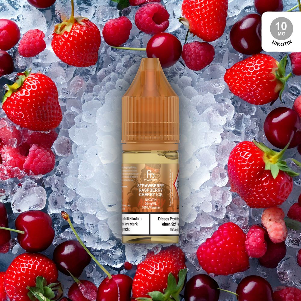 10x RandM Liquid - Strawberry Raspberry Cherry Ice - 10ml