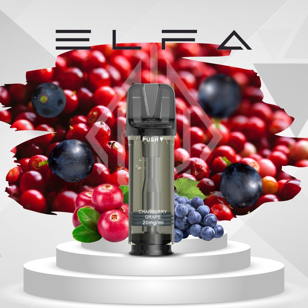 10x ELFBAR ELFA Cranberry Grape 20mg Nikotin 2er Pack
