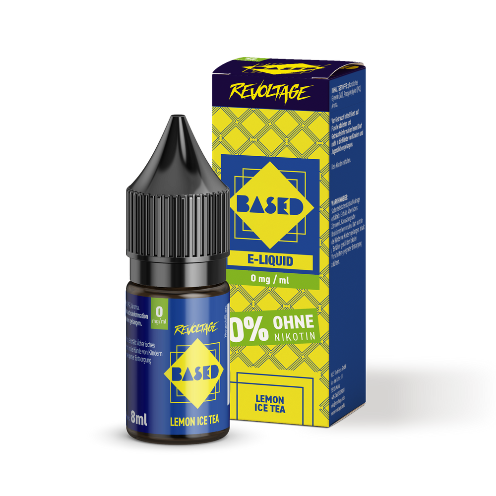 15x Revoltage BASED Liquid - Lemon Ice Tea - 8 ml Nikotinsalz Liquid