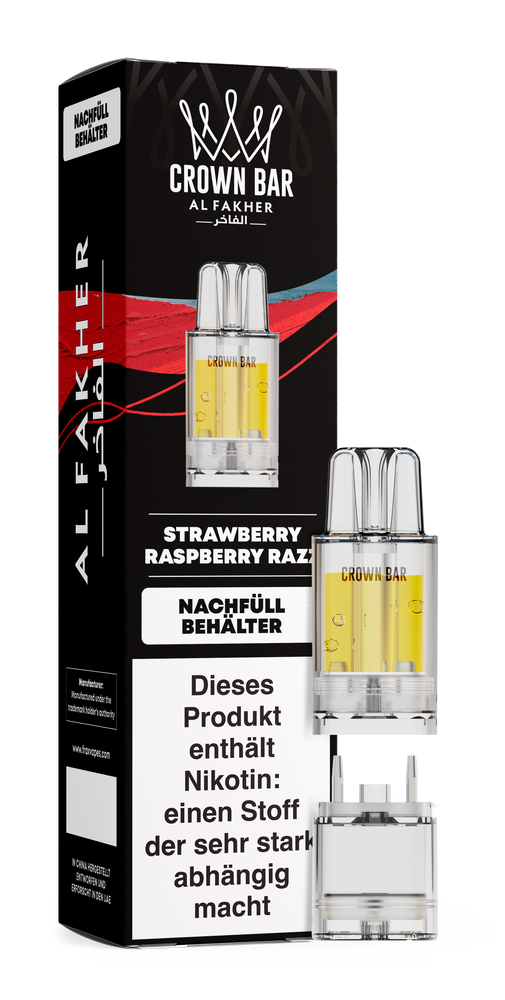 5x Al Fakher 12K PRO MAX Pod - Strawberry Raspberry Razz - 20mg Nikotingehalt