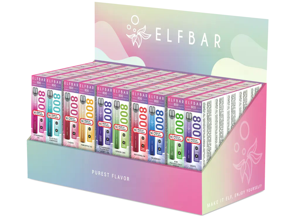 ELFBAR 800 Leer-Display 1 Ebene (für 50 Stück)