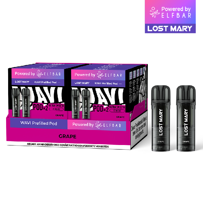 10x Lost Mary WAVI Grape 20mg Nikotin 2er Pack