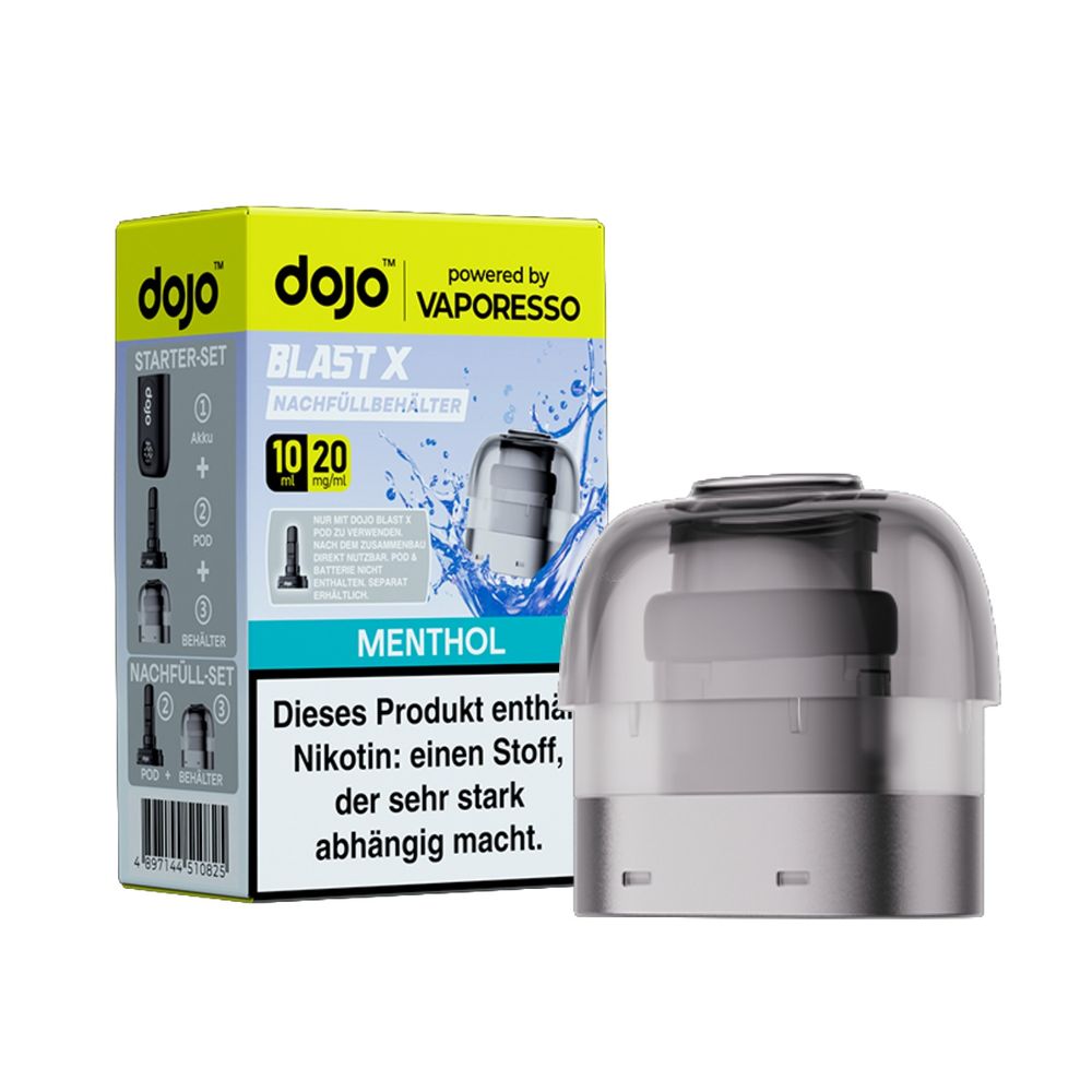 5x Dojo Blast X Pod 10ml - Menthol - 20mg/ml Nikotingehalt + 5x Leerpod