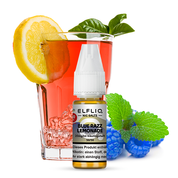 10x Liquid Blue Razz Lemonade - Elfliq by Elf Bar