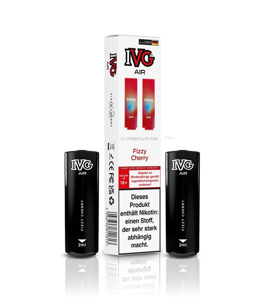 10x IVG Air 4in1 Pods - Fizzy Cherry (2er Pack) - 10% Akkuträger Gratis