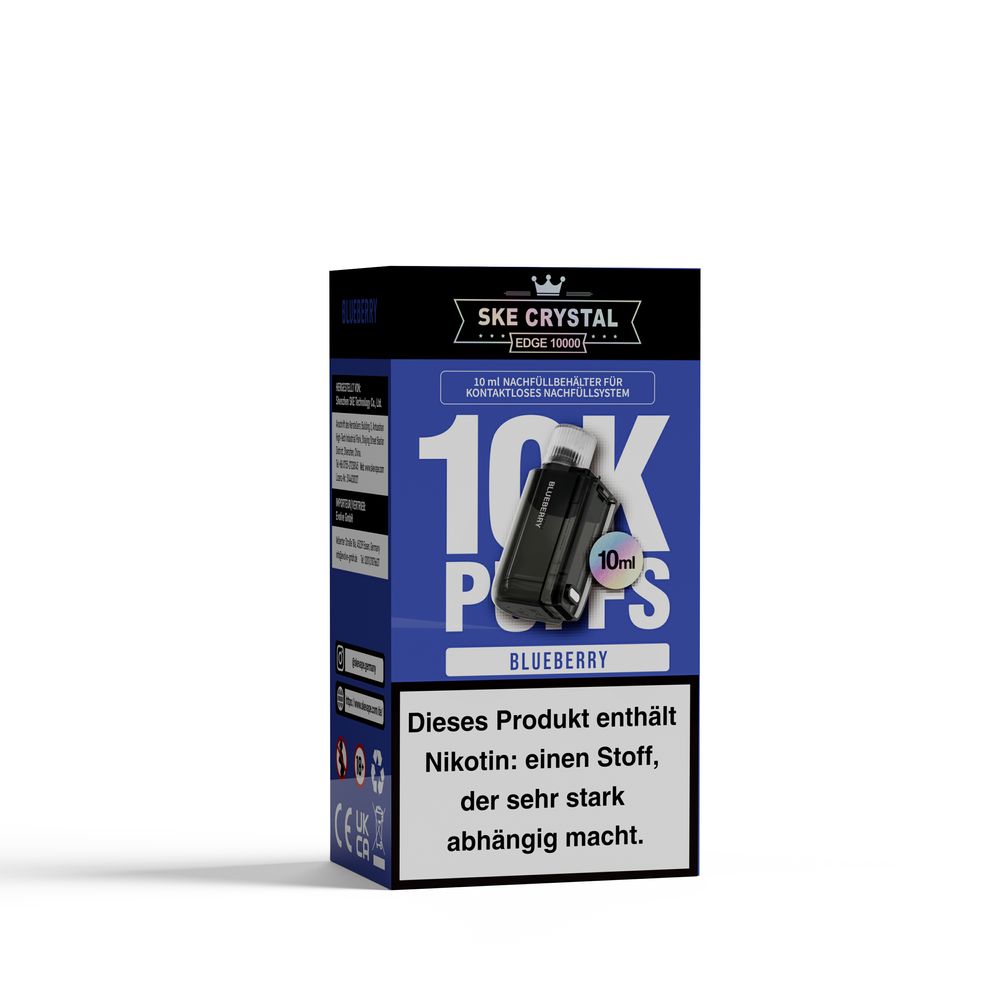 10x SKE Crystal Edge 10K Blueberry - 10ml Pod
