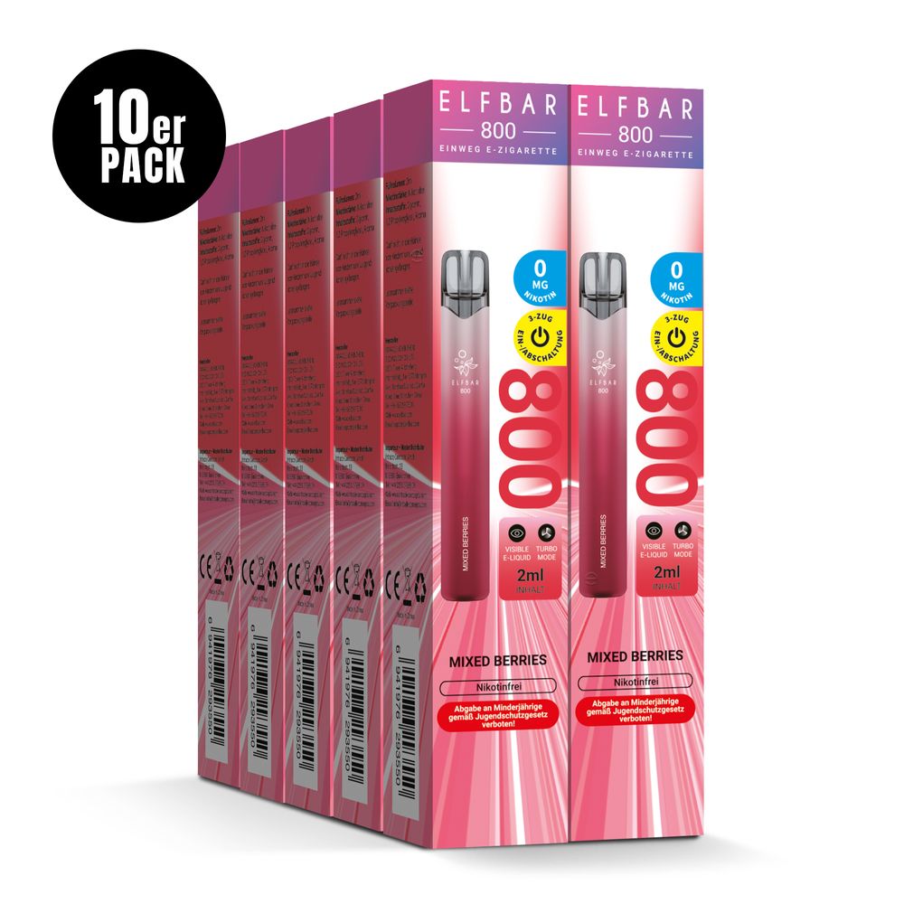 10x ELFBAR 800 Mixed Berries Nikotinfrei