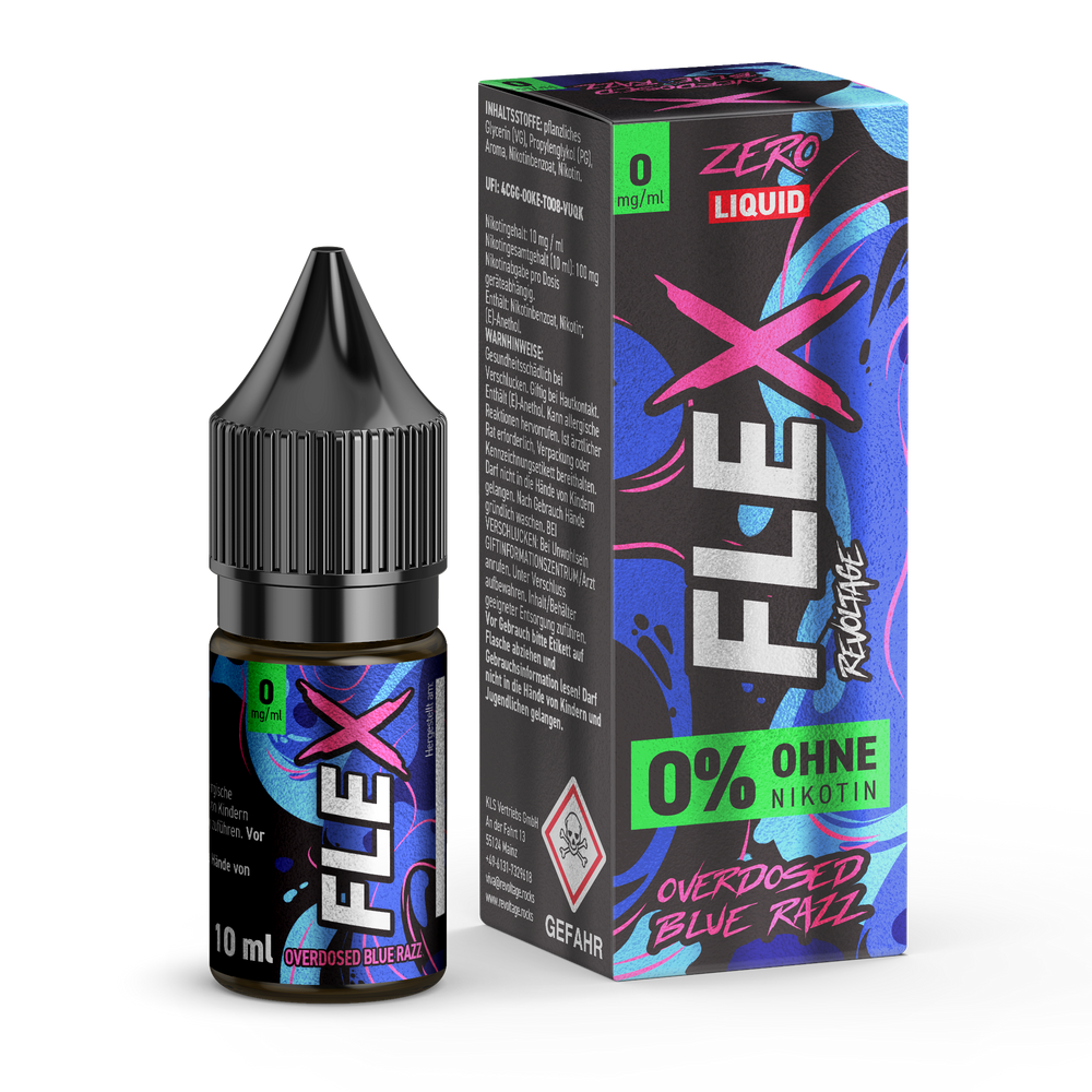 15x Revoltage Flex Overdosed - Blue Razz - Nikotinsalz Liquid