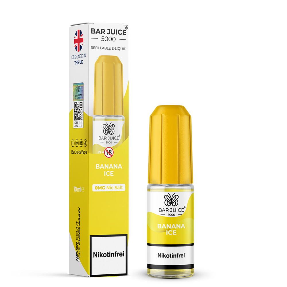 10x Bar Juice 5000 Banana Ice Nikotinsalz Liquid 10 ml