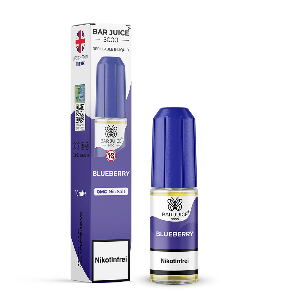 10x Bar Juice 5000 Blueberry Nikotinsalz Liquid 10 ml