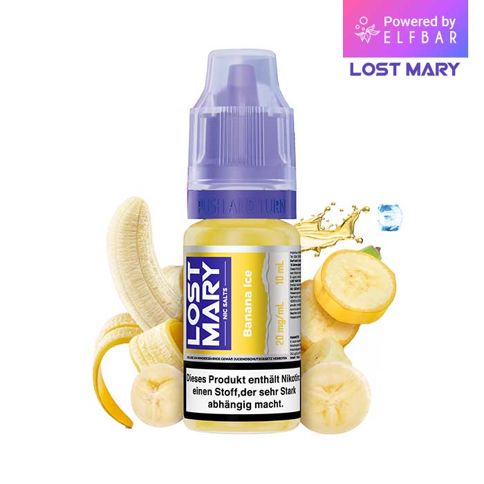 10x Elfbar Lost Mary Liquid Banana Ice 10ml