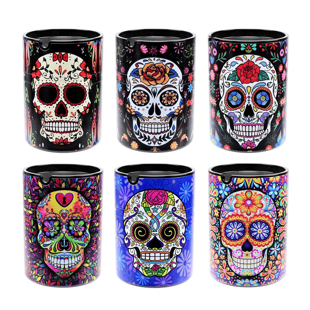 6x Atomic Auto Aschenbecher Led La Catrina