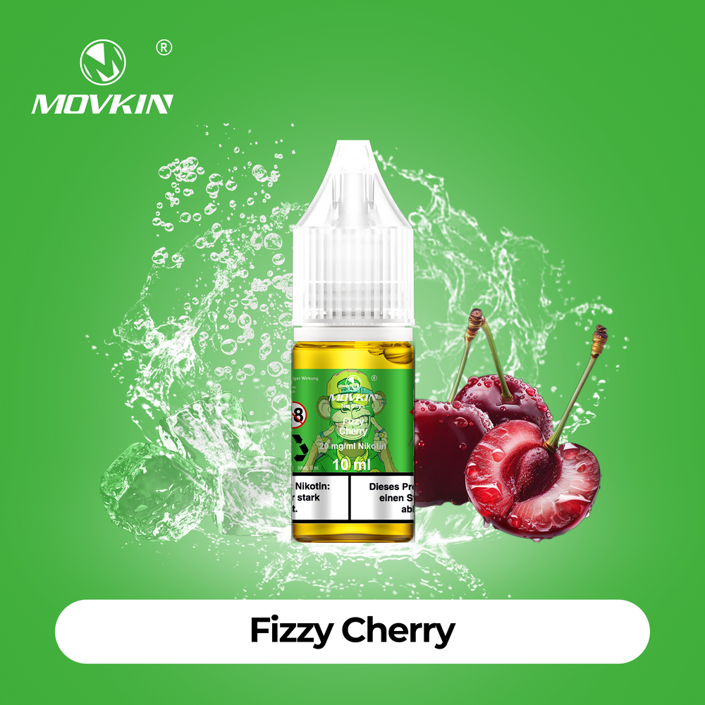 10x Movkin Liquid Fizzy Cherry - 10ml