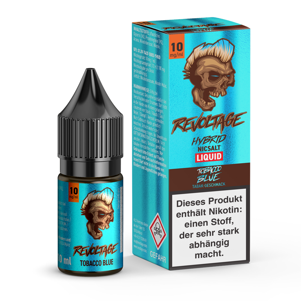 15x Revoltage - Tobacco Blue - 10ml Nikotinsalz Liquid