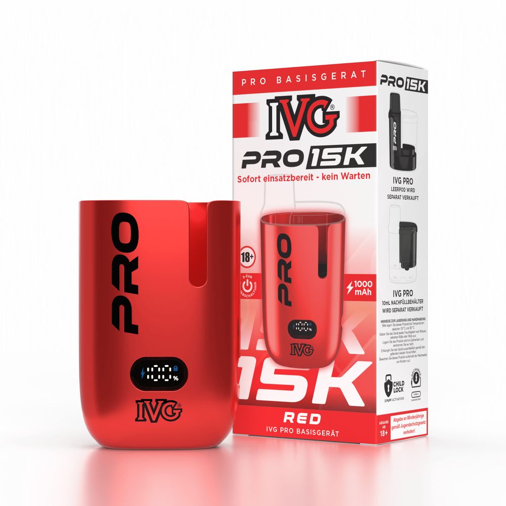 5x IVG Pro 15000 Akkuträger - 1500mAh - Rot
