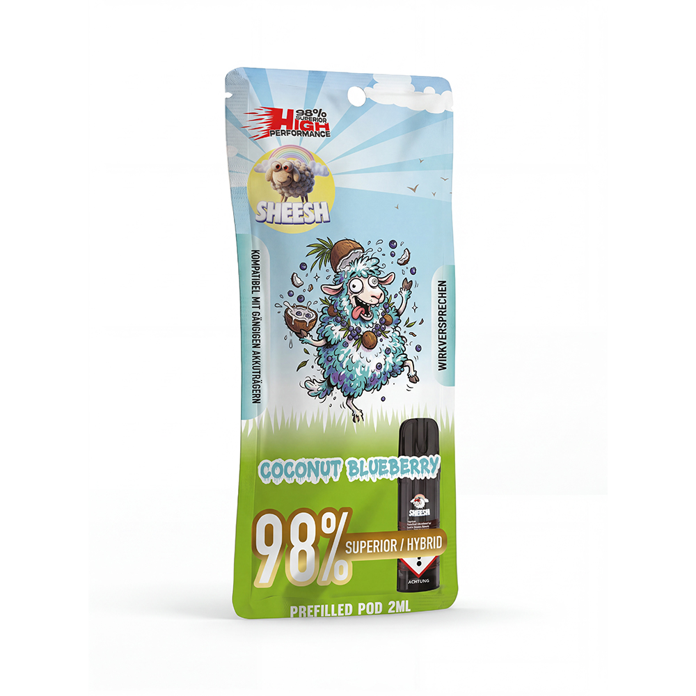10x SHEESH - H3 Superior Pod - Coconut Blueberry - 2ml