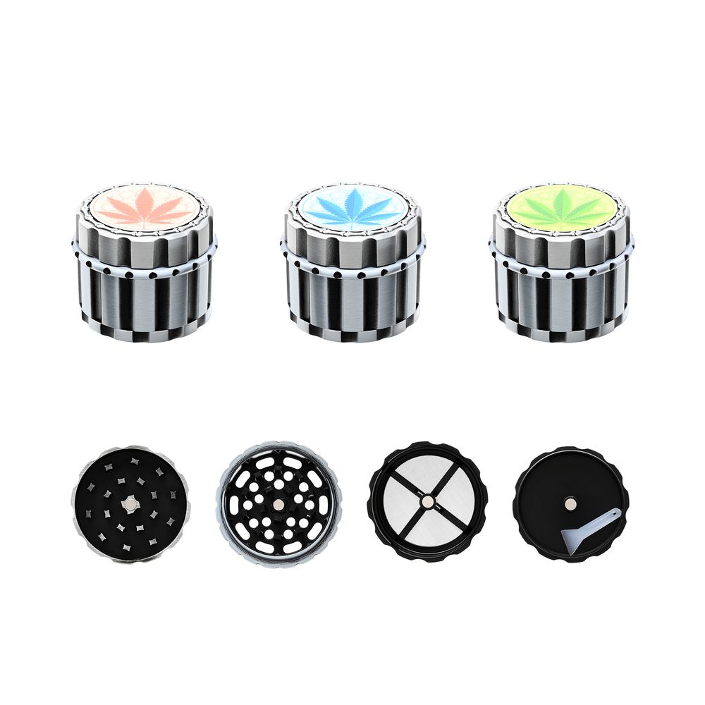6x Atomic Metall Grinder 40mm Leaf Glow in the dark