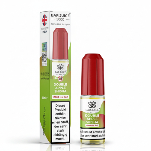 10x Bar Juice 5000 Nikotinsalz Liquid 10 ml Double Apple Shisha