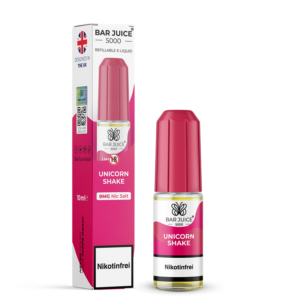 10x Bar Juice 5000 Unicorn Shake Nikotinsalz Liquid 10 ml