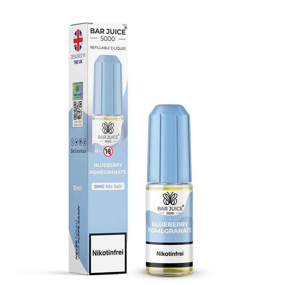 10x Bar Juice 5000 Blueberry Pomegranate Nikotinsalz Liquid 10 ml