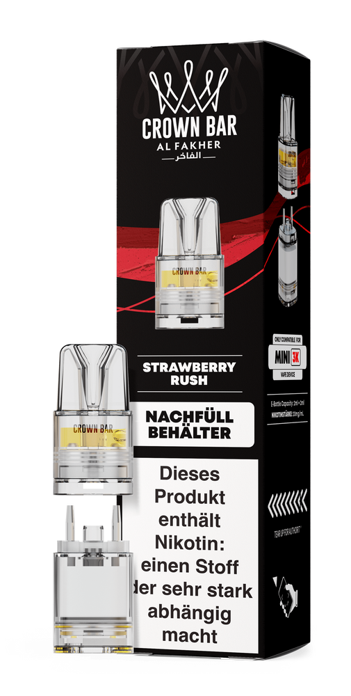 10x Al Fakher Mini 3K Pod - Strawberry Rush - 20mg Nikotingehalt