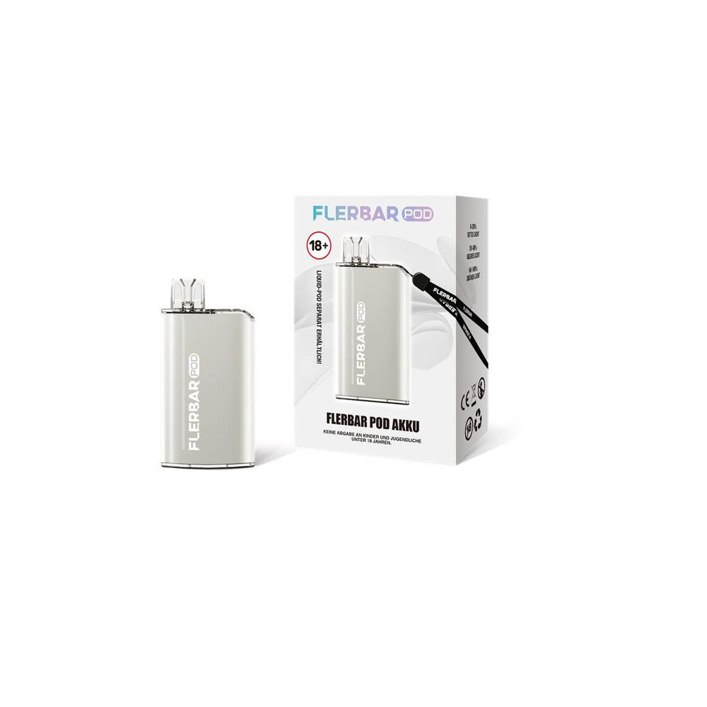 10x Flerbar Pod Kit - Farbe Silber - 500 mAh Akku
