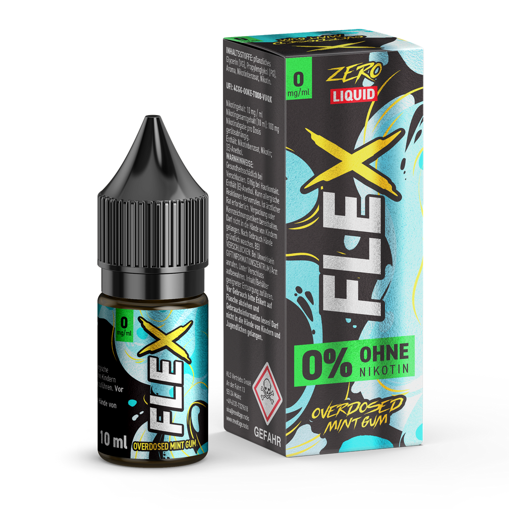15x Revoltage Flex Overdosed - Mint Gum - Nikotinsalz Liquid