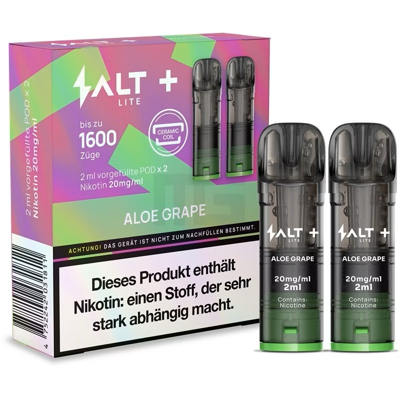 10x SALT Plus Lite Pods Aloe Grape 20mg/ml