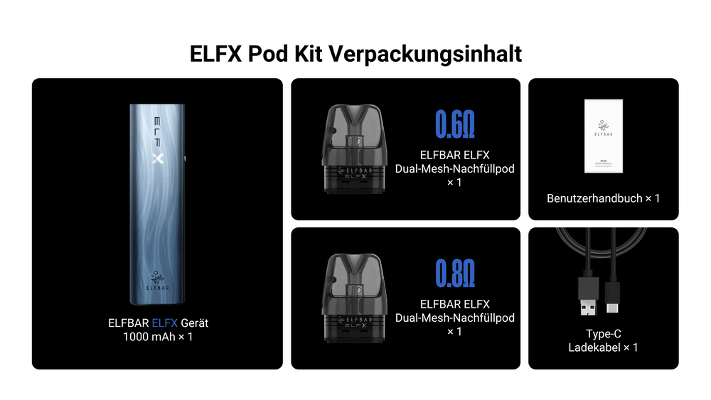 ELFBAR ELFX Pod Kit - 1000mAh