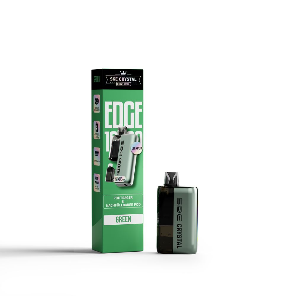 5x SKE Crystal Edge 10K Akku + 2ml Pod Farbe: Green