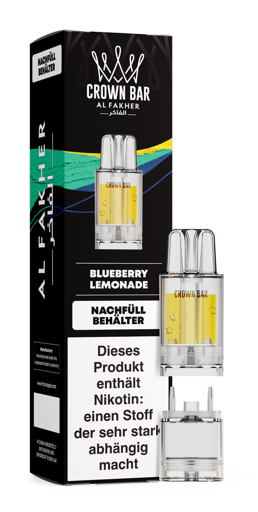 5x Al Fakher 12K PRO MAX Pod - Blueberry Lemonade - 20mg Nikotingehalt