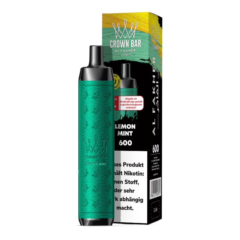 10x Al Fakher Crown Bar 600 Lemon Mint