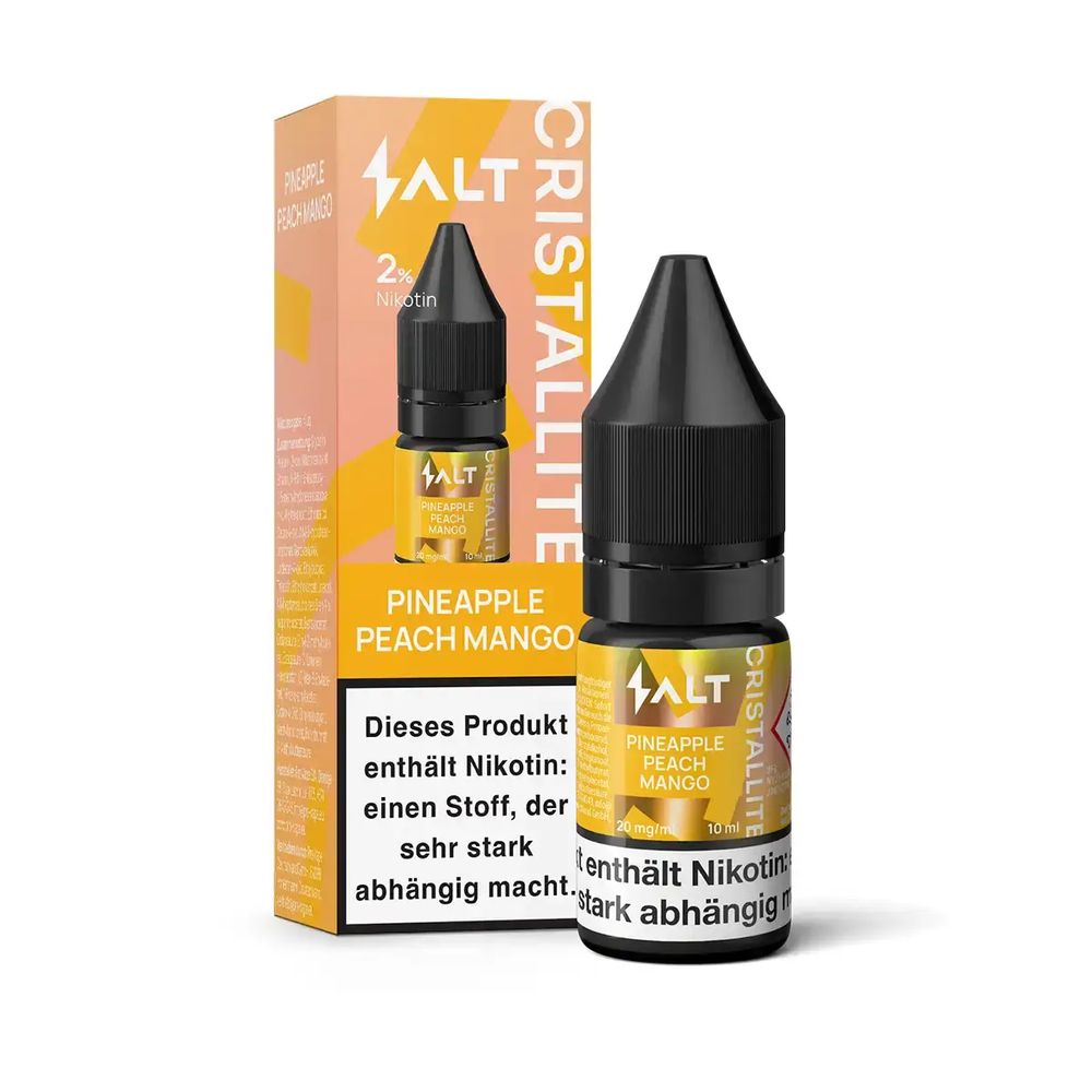 10x Salt Cristallite Liquid 10ml - Pineapple Peach Mango - 20mg/ml Nikotinstärke