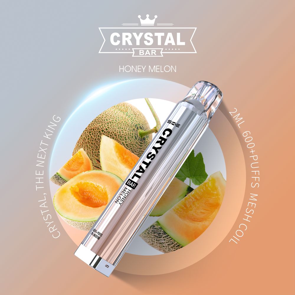 10 x SKE Crystal Bar 600 Honey Melon 2% Nikotin