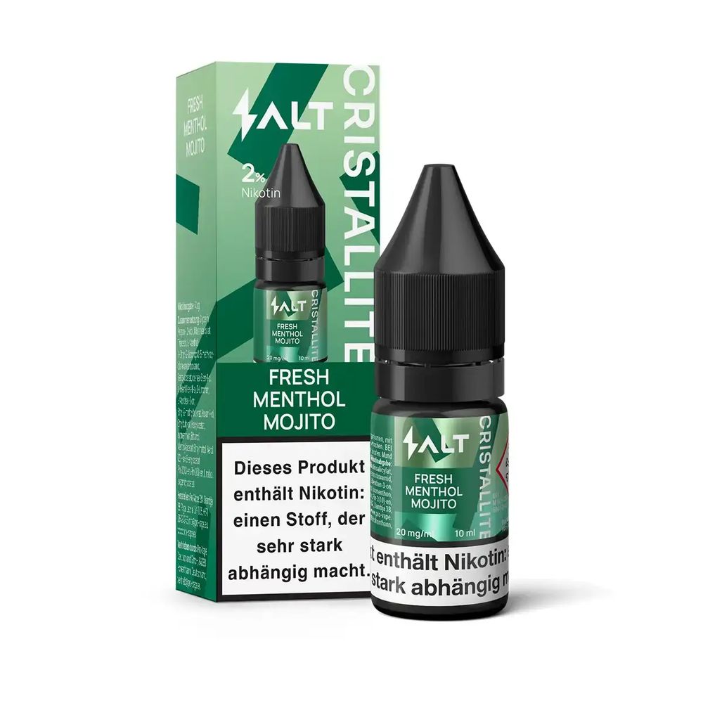 10x Salt Cristallite Liquid 10ml - Fresh Menthol Mojito - 20mg/ml Nikotinstärke