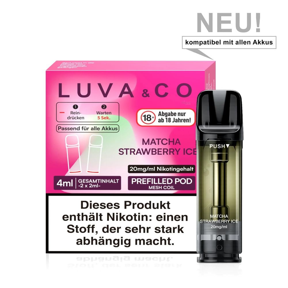 10x Luva & Co Pods - Matcha Strawberry 20mg Nikotin 2er Pack