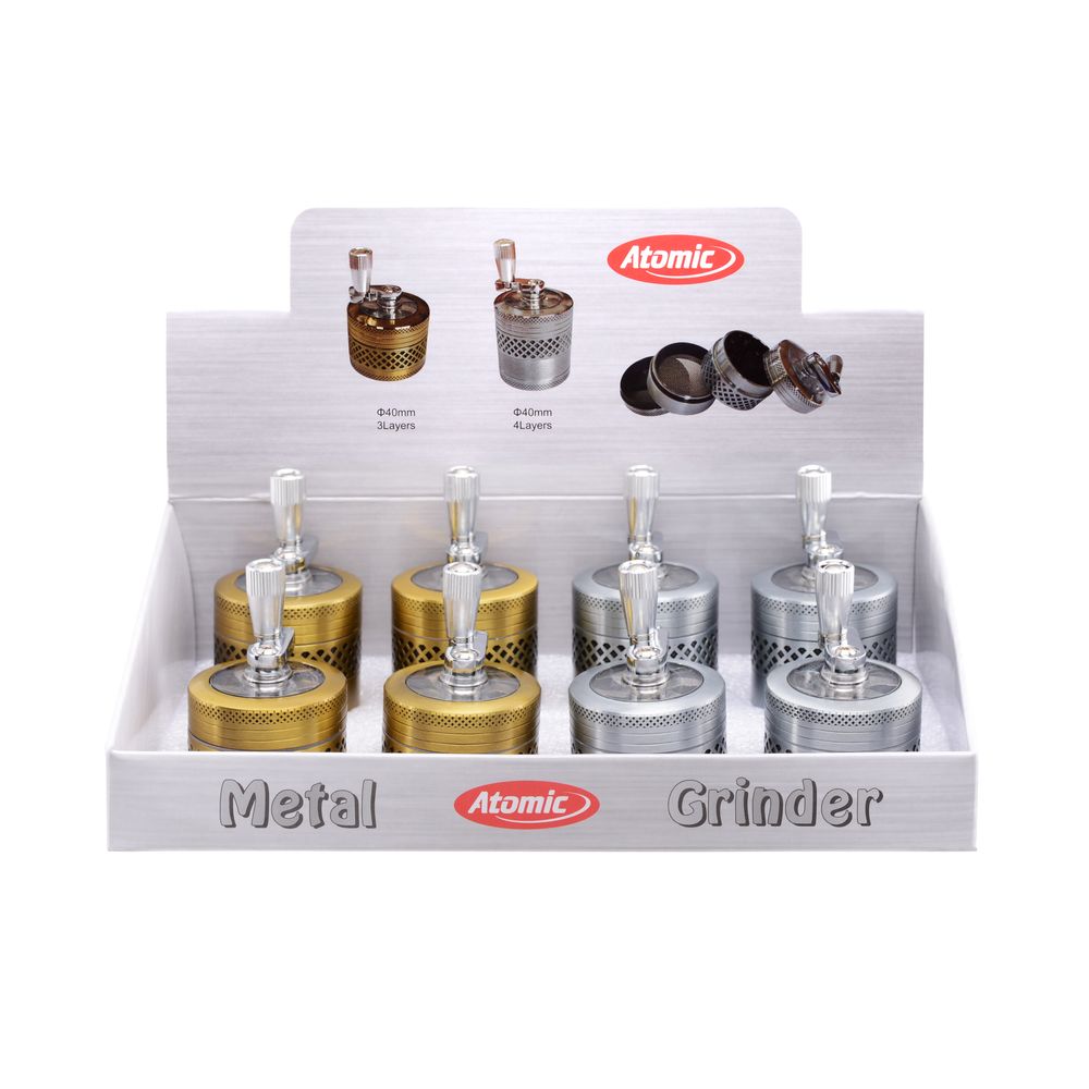 8x Atomic Metall Mill Grinder Grid
